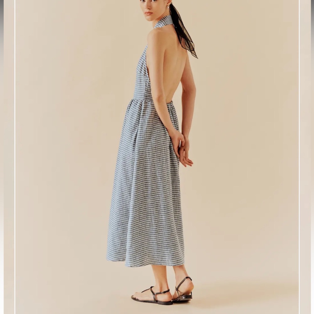 Reformation backless halter dress